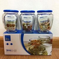 Bộ 3 hũ thuỷ tinh Tonaglass 500ml TNJ500L