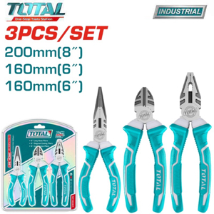 Bộ 3 kềm cắt, kềm răng và kềm mỏ dài Total THT1K0301