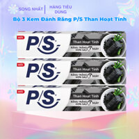 Bộ 3 Kem Đánh Răng P/S Than Hoạt Tính Răng Trắng Hơn Sau 7 Ngày 230g/hộp