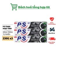 Bộ 3 Kem Đánh Răng P/S Than Hoạt Tính Răng Trắng Hơn Sau 7 Ngày 230g/hộp