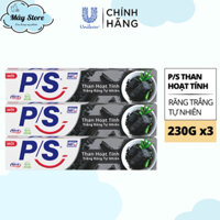 Bộ 3 Kem Đánh Răng P/S Than Hoạt Tính Răng Trắng Hơn Sau 7 Ngày 230g/hộp