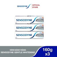 Bộ 3 Kem đánh răng SENSODYNE Gentle Whitening 160g giúp giảm ê buốt hiệu quả và làm trắng răng tự nhiên