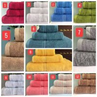 Bộ 3 khăn cotton mềm mịn