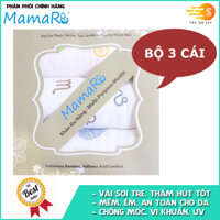 Bộ 3 khăn đa năng vải sợi tre cho bé 120x120 Mamaru MA-KDN03 - Diệt khuẩn, hút ẩm tốt, kháng tia UV