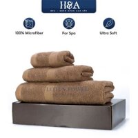 Bộ 3 Khăn Tắm, Gội, Lau Mặt 100% Cotton, Mềm Mịm, Thấm Hút, Không Ra Màu