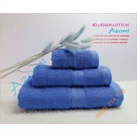 Bộ 3 khăn tắm, gội mặt ⚡ GIÁ TỐT ⚡ Combo 3 khăn chất cotton mền dịu cho làn da, thấm hút nước tốt, nhiều màu
