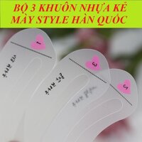 Bộ 3 Khuôn Kẻ Lông Mày Khuôn Vẽ Chân Mày Hàn Quốc