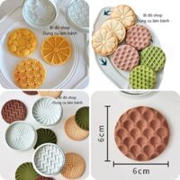 Bộ 3 khuôn làm bánh quy TẾT qui bánh cookies TRÒN 6cm cao cấp phong cách cổ điển - Bí đỏ shop dụng cụ làm bánh