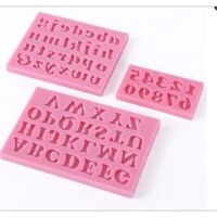Bộ 3 khuôn silicon 4D chữ in hoa, chữ thường và số