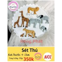 Bộ 3 khuôn silicon thú - N01 -  Silicon Hồng Phát