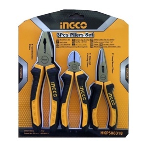 Bộ 3 kìm răng, cắt và nhọn Ingco HKPS08318