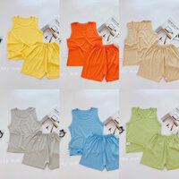 Bộ 3 lỗ chất thun lạnh cho bé trai , bé gái mặc nhà