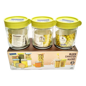 Bộ 3 lọ gia vị thủy tinh nắp vặn Glasslock IG-784