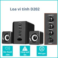 Bộ 3 Loa Máy Vi Tính , Loa Laptop , Tivi, Cắm Nguồn USB -D202 Bass Căng - Âm Thanh Sống Động - Bảo Hành 12 Tháng