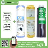 Bộ 3 lõi lọc nước 123 dùng cho các dòng máy NANO, Lõi PP.2IN1.GAC, Cation, Aragon