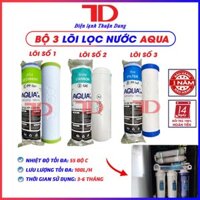 Bộ 3 lõi lọc nước Aqua 1,2,3 dùng cho máy lọc nước RO hàng chính hãng - Điện Lạnh Thuận Dung - Bộ 3 lõi