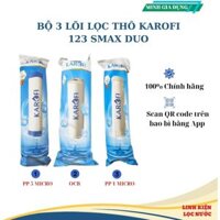 Bộ 3 Lõi Lọc Nước KAROFI 1 2 3 dùng cho máy lọc nước RO