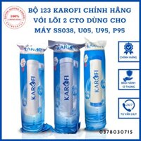 Bộ 3 lõi lọc nước Karofi 123 CTO Smax Duo với lõi số 2 CTO lưới dùng cho các model S-S038,O-P1310, P95, U95.
