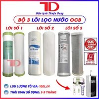 Bộ 3 lõi lọc nước OCB 1,2,3 dùng cho máy lọc nước RO hàng chính hãng - Điện Lạnh Thuận Dung - Bộ 3 lõi