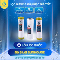 Bộ 3 Lõi Lọc Nước SUNHOUSE 123 | Lọc thô bảo vệ màng lọc RO | Hấp phụ kim loại nặng, chất hữu cơ, chất tẩy rửa