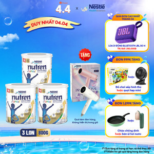 Bộ 3 lon Thực phẩm dinh dưỡng y học Nutren Junior 800g (1-10 tuổi)