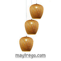 Bộ 3 lồng đèn tre đan (25cm) thả trần trang trí