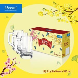 Bộ 3 ly Ocean Beer Munich - 355ml