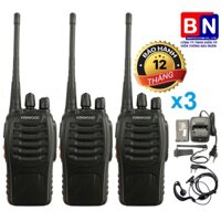 Bộ 3 Máy Bộ đàm KENWOOD TK608(2 Chế Độ Sạc, Giá Rẻ, Độ Bền Cao, Loa to, hỗ trợ sạc Type-C) TK-608