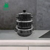 Bộ 3 Men Bộ Nồi Nhà Bếp Nồi Nấu Đa Năng Tiện Lợi Stewpot Sữa Chảo Saucepan Cho Hát Dã Ngoại Stews Nhà