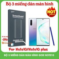 Bộ 3 miếng dán dẻo màn hình gor dành cho galaxy note10, galaxy note10 plus