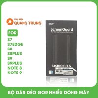 Bộ 3 Miếng Dán  Full Màn Hình Gor 6H+ Dán Carbon +Dán Camera  Cho S7 / S7e/S8/S8plus/S9/S9plus/Note8