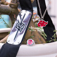 Bộ 3 Món Băng Trán Phản Làng Lá - Nhẫn Itachi - Dây Chuyền Logo Akatsuki