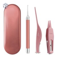 Bộ 3 món DỤNG CỤ LẤY RÁY TAI kèm nhíp có đèn bằng Đồng cao cấp (T200) (Bộ)