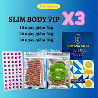 [Bộ 3 Món] Giảm Cân Body Vip X3 Siêu Diệt Mỡ An Toàn Giảm Cân Cấp Tốc Thái Lan Sét Hồng