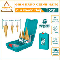 Bộ 3 mũi khoan chóp nón (bậc thang) total TACSD2031- mũi khoan tháp khoan được nhiều kích cỡ