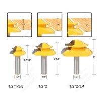 Bộ 3 mũi phay gỗ cắt rãnh 45 độ ghép góc vuông , ghép hộp, ghép mộng mòi