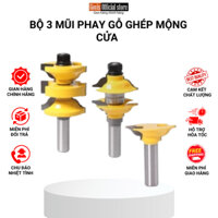 BỘ 3 MŨI PHAY GỖ GHÉP MỘNG CỬA CHÍNH CỐT 12LY7 [ Govis ]