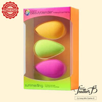 Bộ 3 mút trang điểm BB Summer Fling Feather B - Bộ mút đánh nền Beauty Blender - Mút tán kem nền