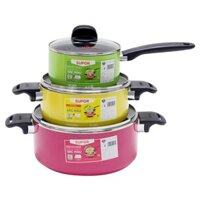 Bộ 3 nồi canh chống dính Fruits Supor S08A-T3