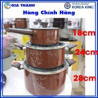 Bộ 3 nồi Cao cấp Korea King KAL-26000B (Nâu)