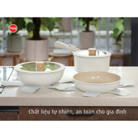 Bộ 3 nồi chảo cán rời Neoflam Hàn Quốc, Bao gồm nồi 20cm, chảo chiên 24cm, chảo xào đa năng 26cm.