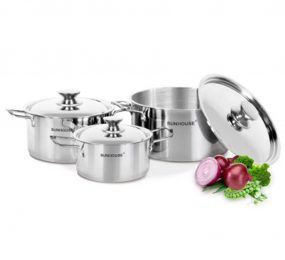 Bộ 3 nồi inox 1 đáy Sunhouse SH114