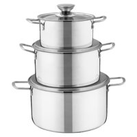 Bộ 3 nồi inox 1 đáy Sunhouse SH114 16cm-20cm-24cm