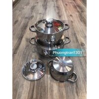 BỘ 3 NỒI INOX 3 ĐÁY FIVESTAR (16 cm, 20 cm, 24cm) (mình có bán lẻ từng cái ạ)