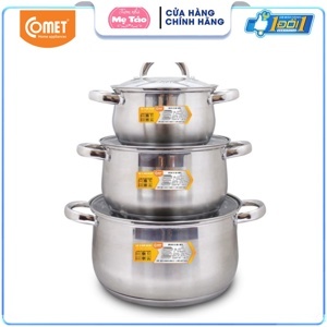 Bộ 3 nồi inox 5 đáy COMET - CH36-01