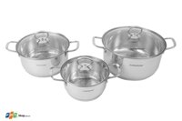 Bộ 3 nồi inox 5 đáy - đáy từ Sunhouse SHG788