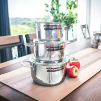 Bộ 3 nồi inox Delux Happy cook