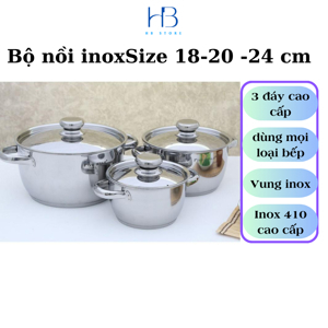 Bộ 3 nồi inox Ecosun BM-S352