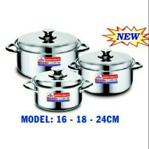 Bộ 3 nồi inox Queen Cook
