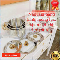 Bộ 3 Nồi Misu Louis Inox 304 Cao Cấp - Bộ Nồi Inox đáy 3 Lớp Nguyên Khối Sử Dụng Cho Mọi Loại Bếp (SP002383)
